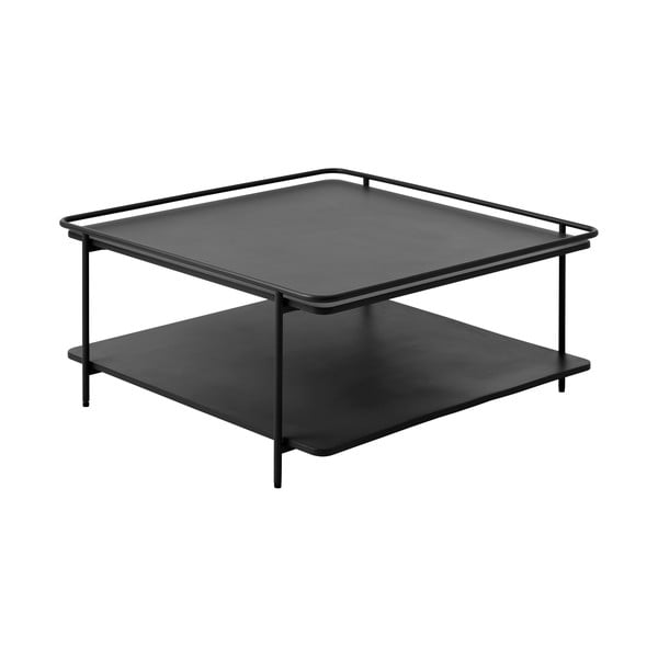 Črna kovinska klubska mizica 75x75 cm Yuba – Unique Furniture-image-1