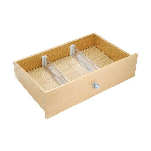 Komplet 2 prozornih kuhinjskih razdelilcev za predal iDesign Linus, 37 cm-image-2