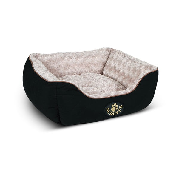 Črna plišasta postelja za pse 50x60 cm Scruffs Wilton M – Plaček Pet Products