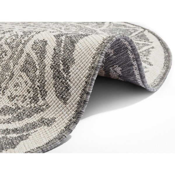 Sivo-krem zunanja preproga NORTHRUGS Siruma, ø 200 cm-image-4