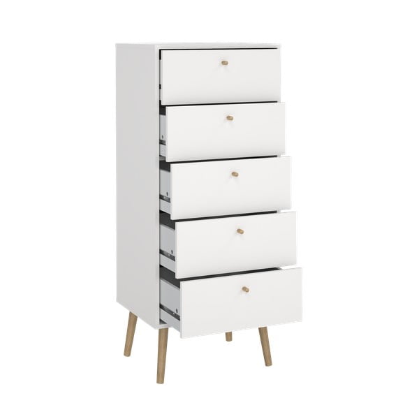 Bela visoka komoda 50x120 cm Bodo – Tvilum-image-3