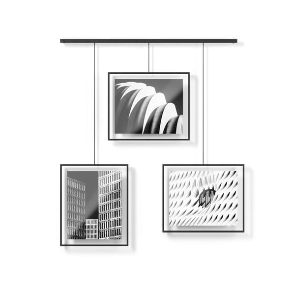 Črni kovinski stenski okvirji v kompletu 3 ks 73x82 cm Exhibit – Umbra