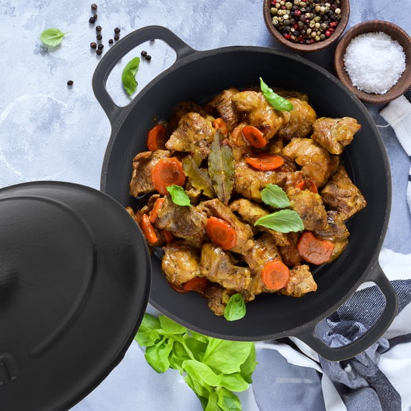 Litoželezen lonec s pokrovko za indukcijsko ploščo 5,2 l LITINA SMALT – Orion-image-1