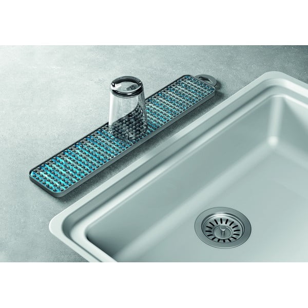 Siva plastična odcejalna podloga 42x8 cm Gravity – Metaltex-image-4