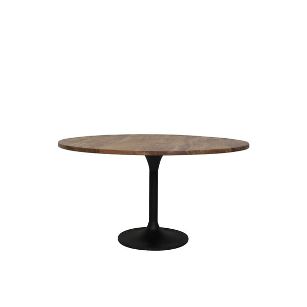 Okrogla jedilna miza z mizno ploščo iz akacije v naravni barvi ø 120 cm Biboca – Light & Living