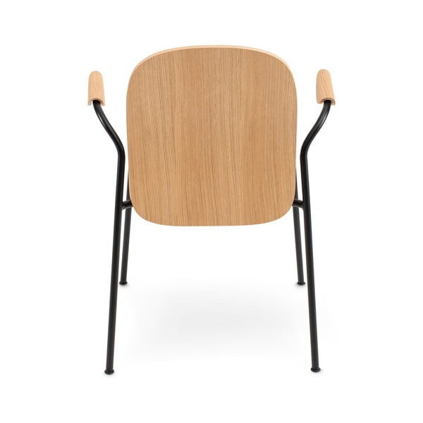 Jedilni stoli v kompletu z nasloni za roke/z možnostjo nalaganja 2 ks v hrastovem dekorju v konjak rjavi barvi/v naravni barvi Book – Gazzda-image-3