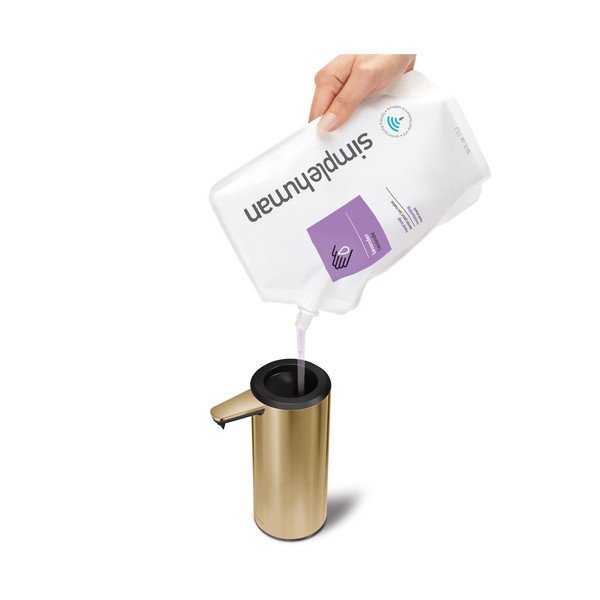 Dozirnik za milo iz nerjavečega jekla v zlati barvi 266 ml - simplehuman-image-1