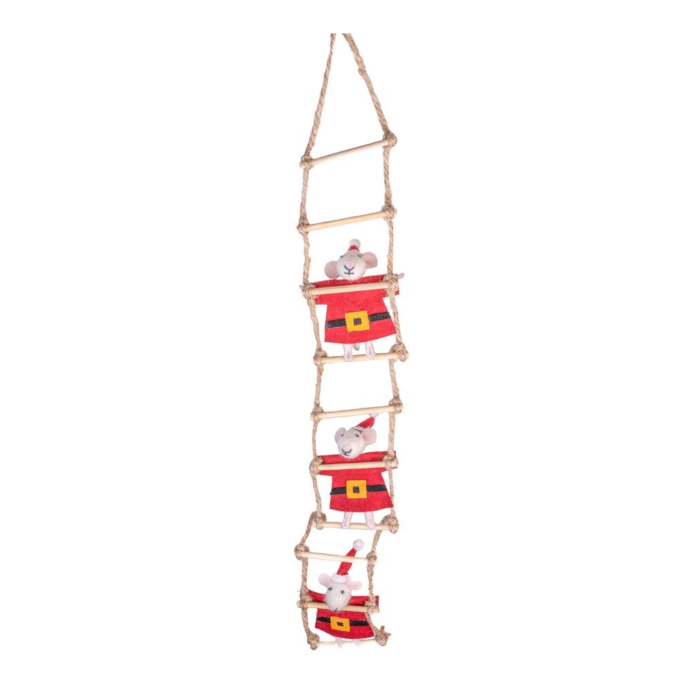 Tekstilna viseča božična dekoracija 50 cm Santa Mouse