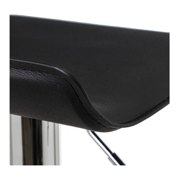 Črni oblazinjeni barski stoli v kompletu z nastavljivo višino 2 ks (višina sedeža 63 cm) – Casa Selección-image-2