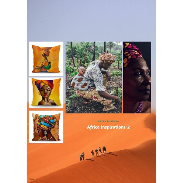 Komplet 3 prevlek za vzglavnik Minimalist Cushion Covers African Culture, 45 x 45 cm-image-4