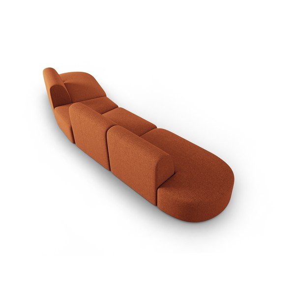 Oranžna sedežna garnitura 412 cm Shane – Micadoni Home-image-4