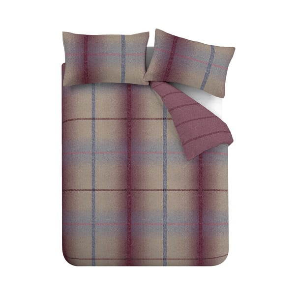 Temno rožnata flanelna posteljnina za zakonsko posteljo 200x200 cm Melrose – Catherine Lansfield