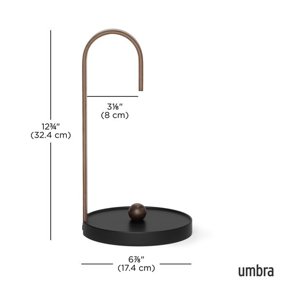Črno leseno stojalo za papirnate brisače ø 17 cm Bellwood – Umbra-image-4