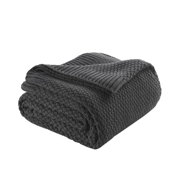 Temno sivo pregrinjalo za posteljo Silvi, 220 x 240 cm-image-1