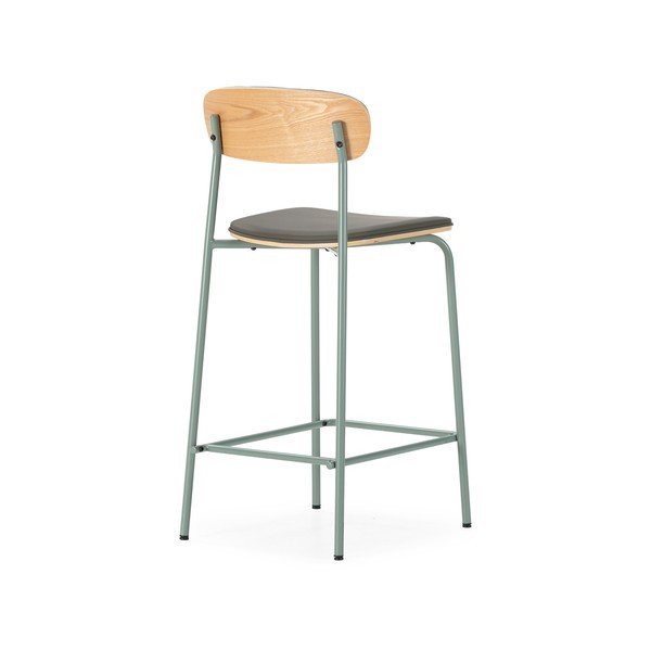 Temno zeleni oblazinjeni barski stoli v kompletu 2 ks (višina sedeža 65,5 cm) Saula – Marckeric-image-4