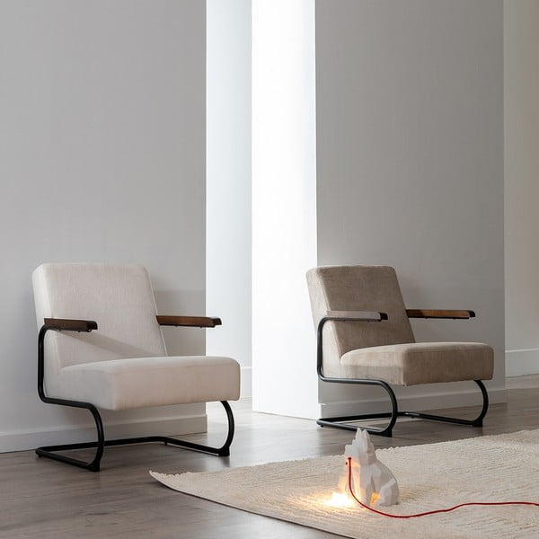 Sivorjav fotelj iz šenilje Industra – Ixia-image-4