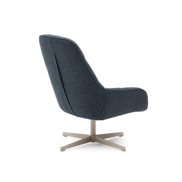 Prašno moder vrtljiv fotelj Jaspe – Kave Home-image-4