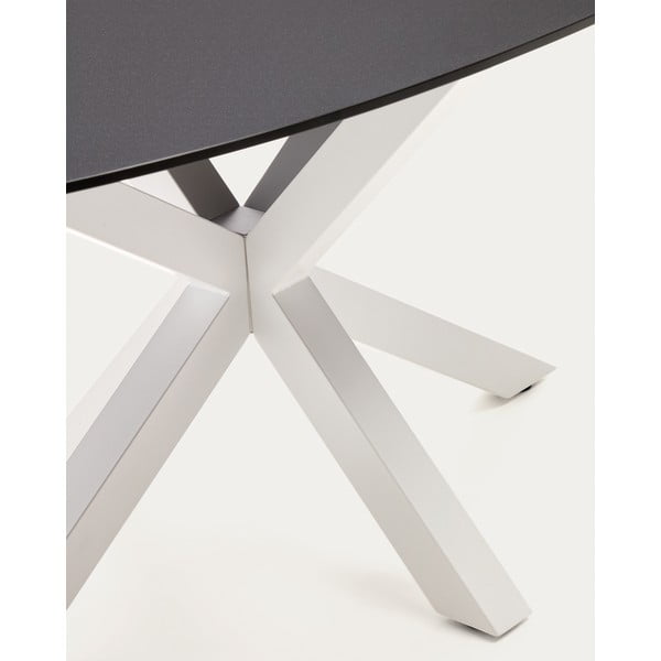 Jedilna miza s stekleno mizno ploščo 100x200 cm Argo – Kave Home-image-1