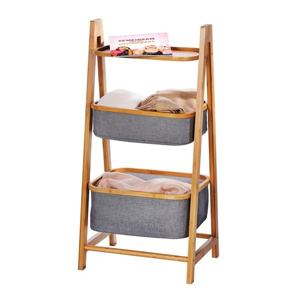 Sivo-rjava bambusova kopalniška polica 44x91 cm Bahari – Wenko-image-1