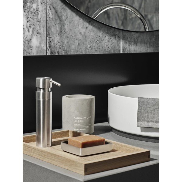 Stenski dozirnik za milo iz nerjavečega jekla v sijajno srebrni barvi 100 ml Nexio – Blomus-image-3