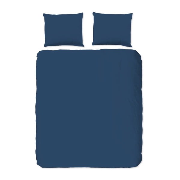 Modra bombažna posteljnina za zakonsko posteljo Good Morning Universal, 220 x 240 cm