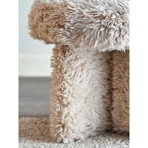 Bež tabure iz umetnega krzna Frikka – Bloomingville-image-3