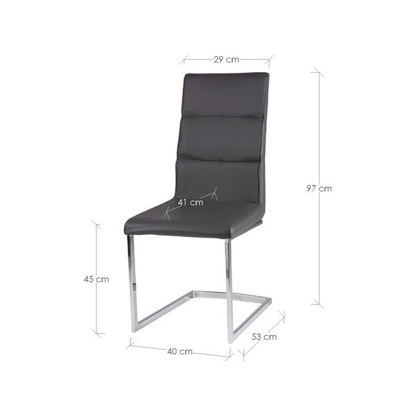 Komplet 2 sivih jedilnih stolov sømcasa Camile-image-2