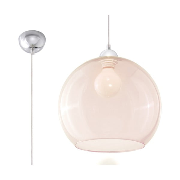 Bež viseča svetilka s steklenim senčnikom ø 30 cm Bilbao – Nice Lamps