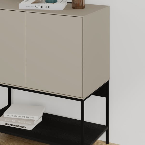 Črna/kremno bela omarica 80x90x40 cm Amira – Marckeric-image-4