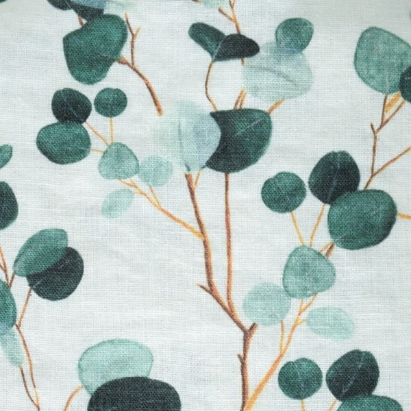 Belo- zelena lanena krpa Linen Tales Eucalyptus, 65 x 45 cm-image-1