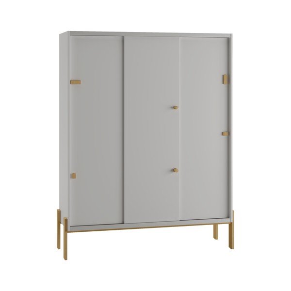 Svetlo siva otroška omara 154x195 cm Cube - Pinio
