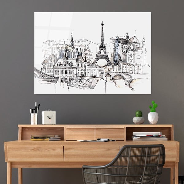 Steklena slika 70x100 cm Paris – Wallity-image-1