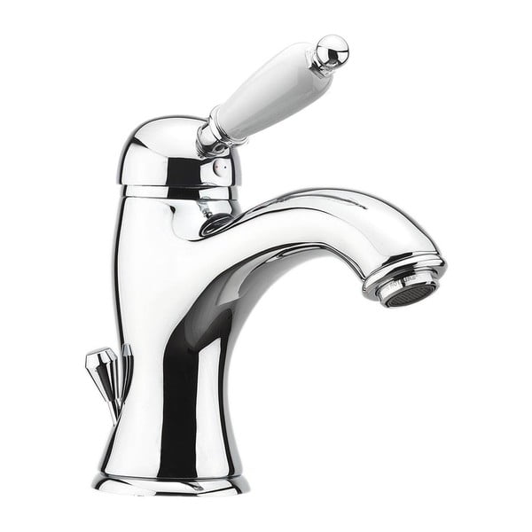 Stoječa armatura za umivalnik v srebrni barvi Kirké White – Sapho