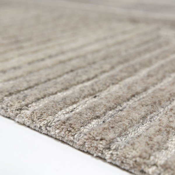 Sivo-bež ročno tkana volnena preproga 140x200 cm Lira  – Flair Rugs-image-2