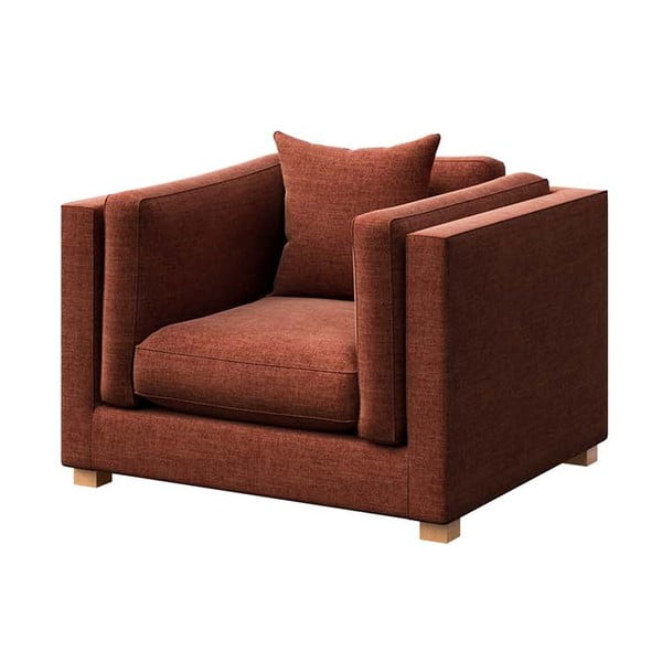 Opečnato oranžen fotelj Pomo – Ame Yens-image-2