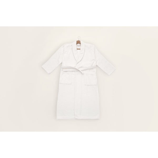 Bel bombažni kopalni plašč velikosti L/XL - Foutastic-image-1