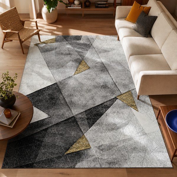 Sivo-rumena preproga Bianca Grey, 60 x 120 cm-image-3