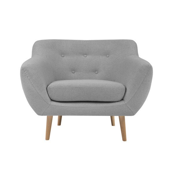 Svetlo siv fotelj s svetlimi nogami Mazzini Sofas Sicile