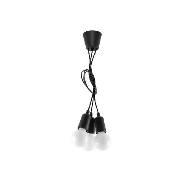 Črna viseča svetilka 15x15 cm Rene - Nice Lamps
