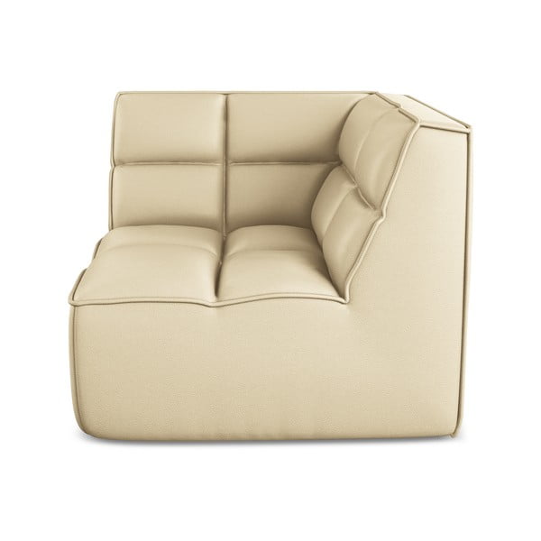 Kremno bel modul za sedežno garnituro iz umetnega usnja Kalai – Makamii