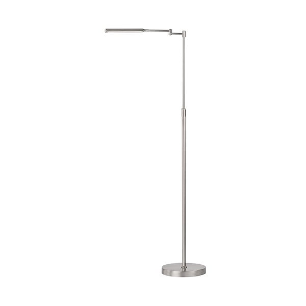 LED stoječa svetilka v srebrni barvi s kovinskim senčilom (višina 130 cm) Nami – Fischer & Honsel