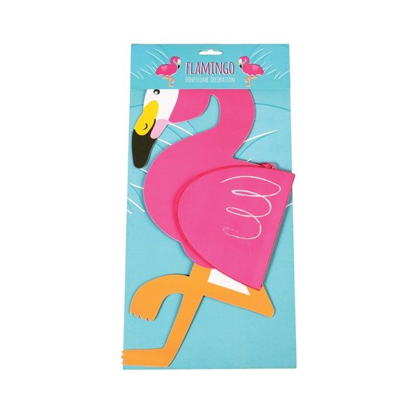Viseča papirnata dekoracija Rex London Flamingo Honeycomb-image-2