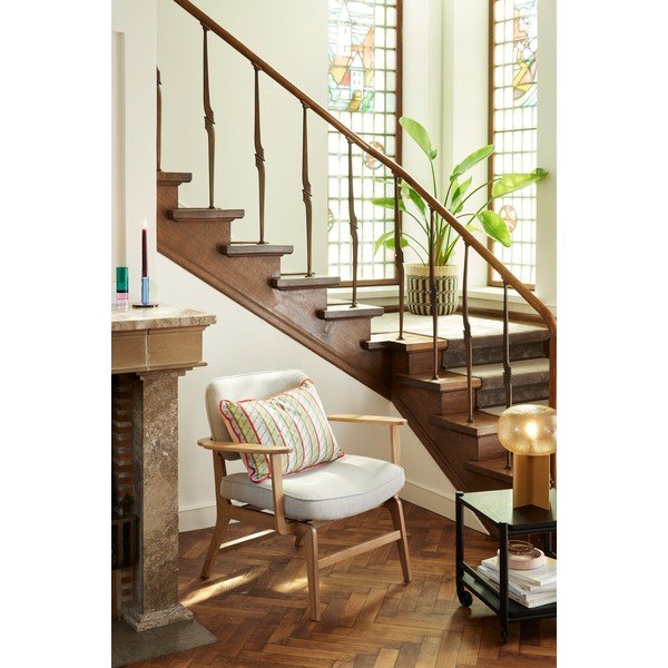 Oranžna namizna svetilka s steklenim senčilom (višina 36 cm) Podium – Hübsch-image-3