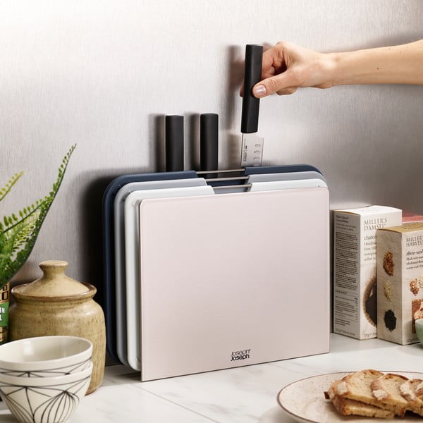 Komplet 3 desk za rezanje in nožev s stojalom Joseph Joseph Joseph Nest Plus-image-4