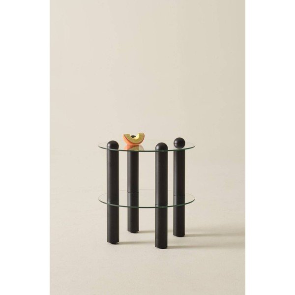 Steklena okrogla stranska mizica ø 48 cm Egan – Jotex-image-1