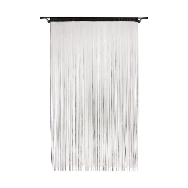 Črna prosojna zavesa 140x285 cm String – Mendola Fabrics