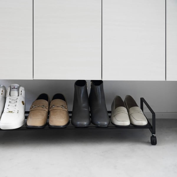 Črno kovinsko stojalo za čevlje 83,5x14,5x27,5 cm Tower – YAMAZAKI-image-3