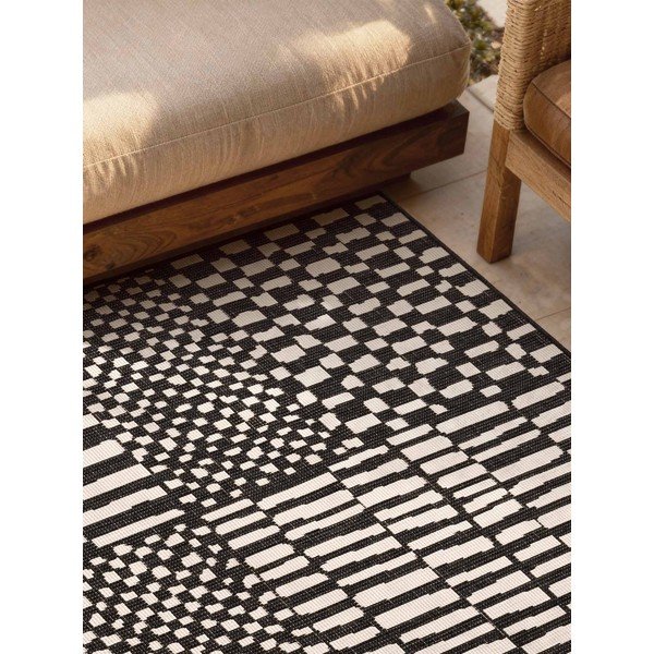 Črna/kremno bela notranja in zunanja preproga 120x170 cm Haringey Barkham – Ted Baker-image-2