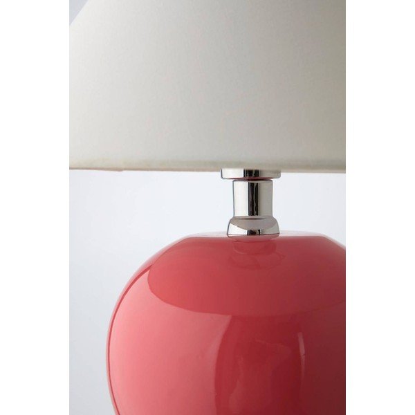 Rožnata/kremno bela keramična namizna svetilka (višina 29 cm) Karamell – Jotex-image-3