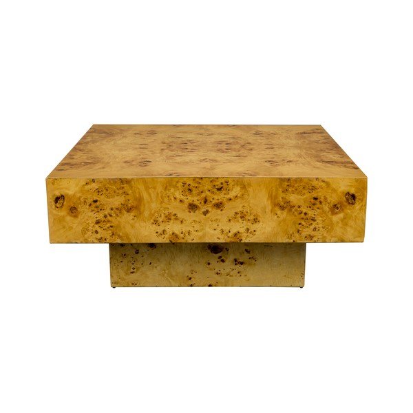 Klubska mizica v orehovem dekorju v naravni barvi 90x90 cm Quinn – Dutchbone